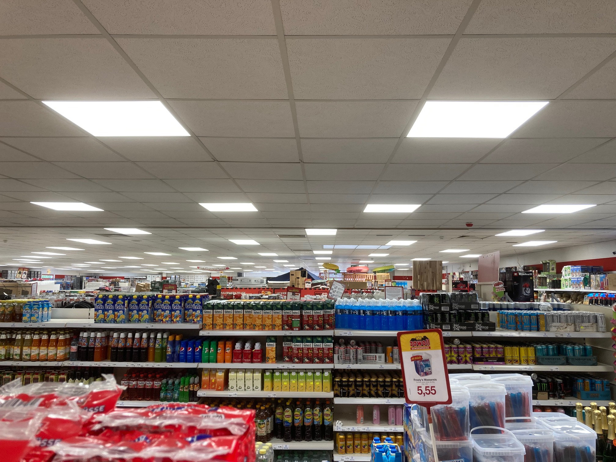 Verkaufsfläche mit LED-Panels